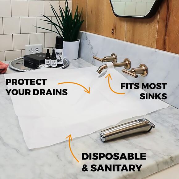 Beard Butler Beard Hair Catcher Disposable Sink Tissue Liners - Picture 6 of 8